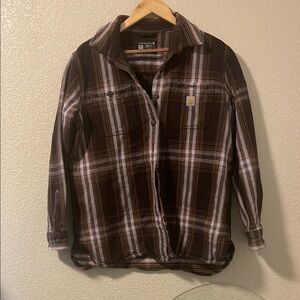 Carhartt Brown Plaid Utility Jacket